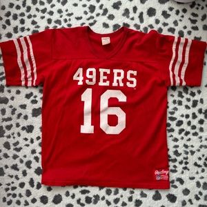 Vintage Rawlings Official 49ers Joe Montana Football Shirt - Size LG